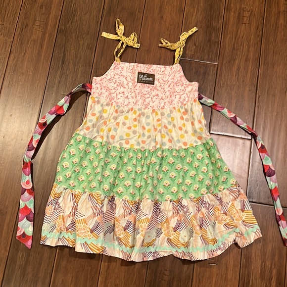 Matilda Jane Platinum Make A Wish Tiered Silly Knot Dress 6 - Picture 8 of 8